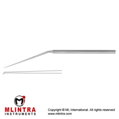 Micro Ear Hook Angled 45° Stainless Steel, 15.5 cm - 6" Tip Size 0.3 mm